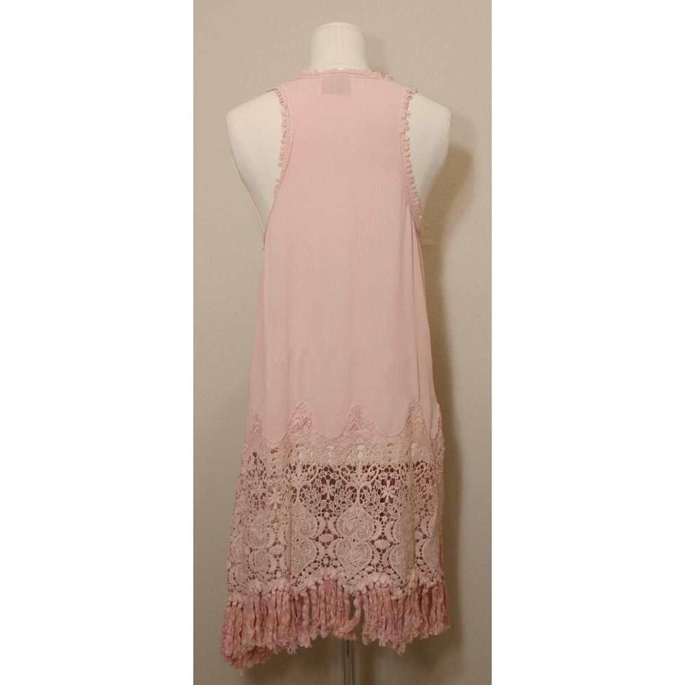 Blush toned Festival Bohemian cover up vest - Picture 7 of 7